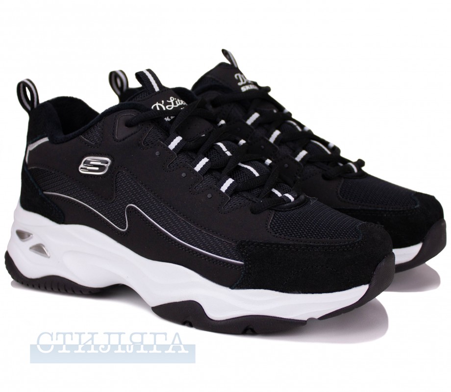Жіночі кросівки Skechers D'Lites 4.0 896044 BLK чорні шкіряні