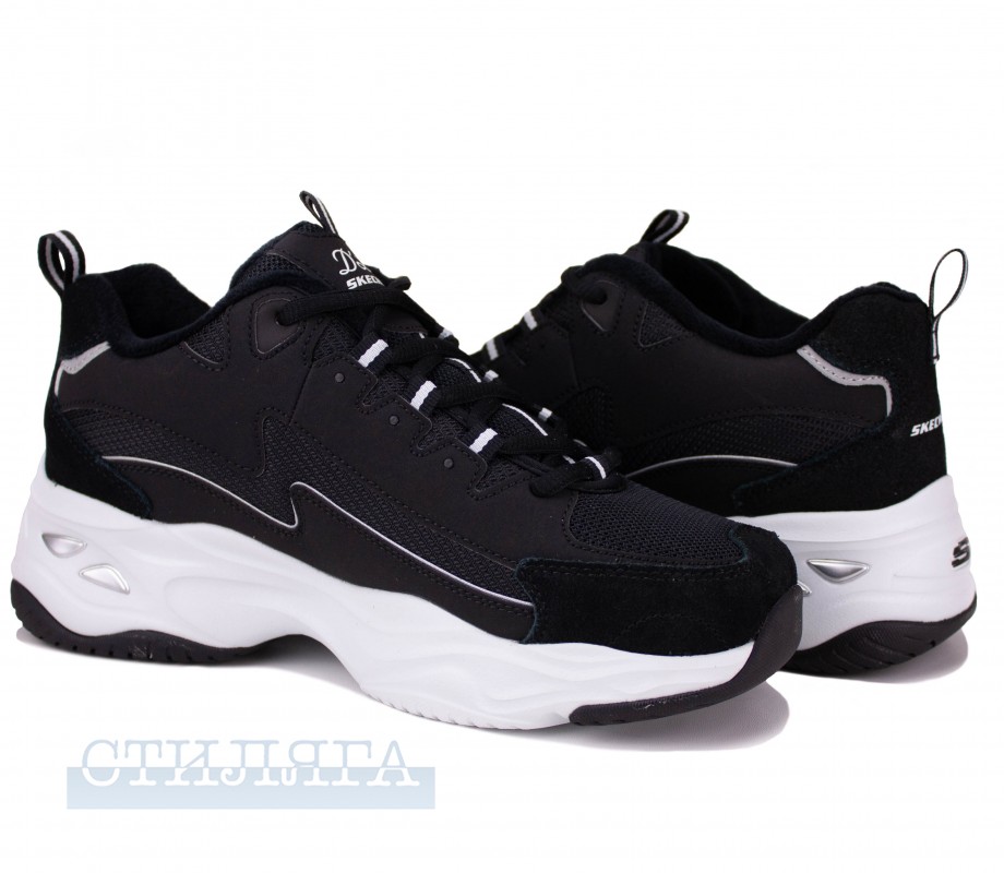 Жіночі кросівки Skechers D'Lites 4.0 896044 BLK чорні шкіряні