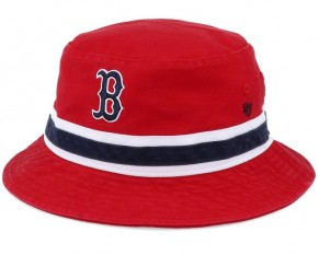 Панама 47 Brand Striped Bucket Boston Red Sox B-SDBKT02GWF-RD Red