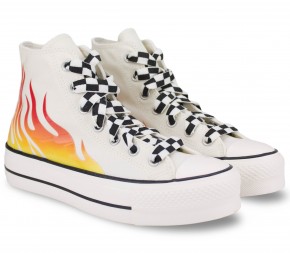 Кеды Converse Chuck Taylor All Star Lift Archival Flames A07892C White