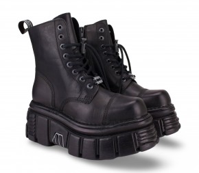 Ботинки New Rock Boot Black Tower With Laces M-NEWMILI083-S21