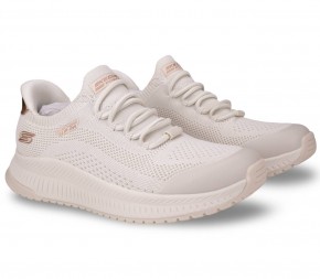 Кроссовки Skechers Slip-ins: BOBS Squad 4 117743 OFWT бежевые