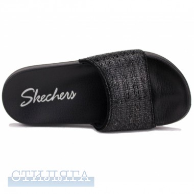 Skechers Шлёпанцы skechers summer chic 31546/bbk(kw4422) 38(8)(р) black/black текстиль - Картинка 3