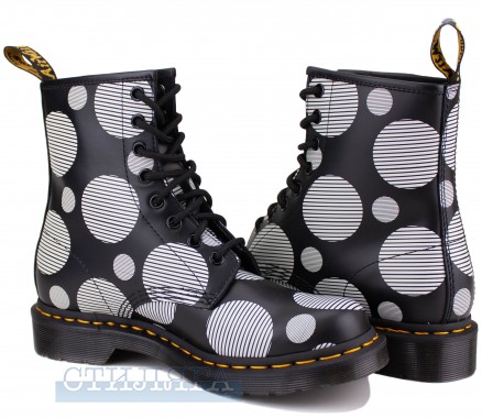 Dr.martens Ботинки Dr. Martens 1460 Women's Polka Dot Smooth Leather 26876009 Black - Картинка 2