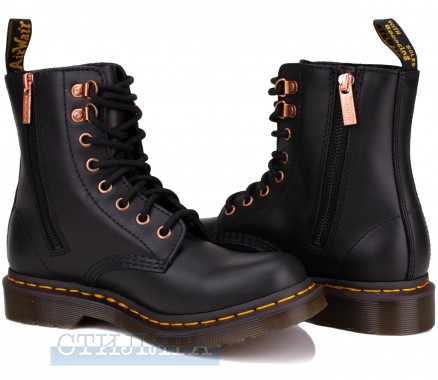 Dr.martens Ботинки Dr. Martens 1460 Pascal Rose Gold Hardware Leather 26874001 Black - Картинка 2