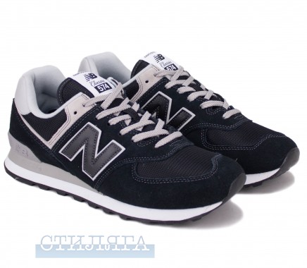 New balance Кроссовки New Balance 574 Classic GL ML574EVB Black Замша - Картинка 1