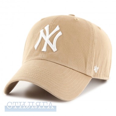 47 brand Кепка 47 Brand New York Yankees Clean Up B-RGW17GWSNL-KHC Beige - Картинка 1