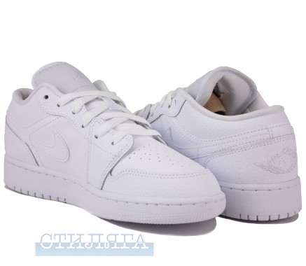Nike Кроссовки Nike Air Jordan 1 Low 553560-130 White Кожа - Картинка 2