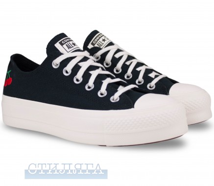 Converse Кеды Converse Chuck Taylor All Star Lift Ox Cherries A08862C Black - Картинка 1