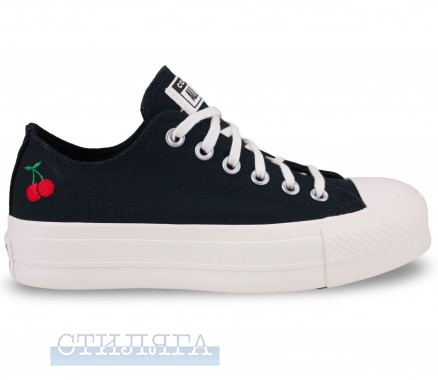 Converse Кеды Converse Chuck Taylor All Star Lift Ox Cherries A08862C Black - Картинка 3