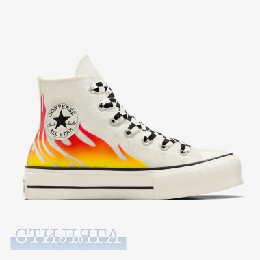 Converse Кеды Converse Chuck Taylor All Star Lift Archival Flames A07892C White - Картинка 1