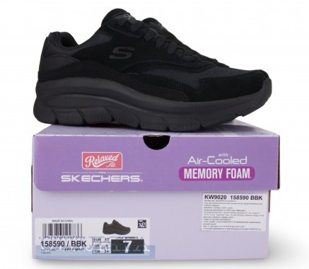 Skechers Кроссовки Skechers Relaxed Fit: Modern D'Lux - Free Mind 158590 BBK черные - Картинка 4