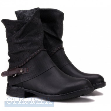 Wishot Wishot bt-912-bk 39(р) ботинки black кожа - Картинка 1