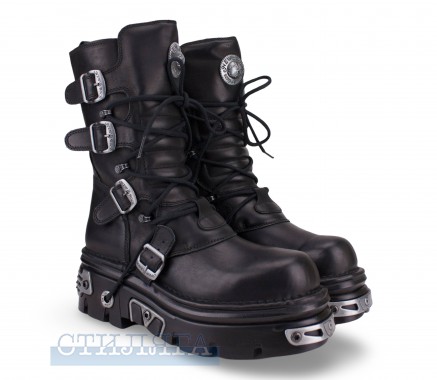 New Rock Ботинки New Rock Boot Black Reactor With Laces M-373-S4 - Картинка 1