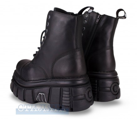 New Rock Ботинки New Rock Boot Black Tower With Laces M-NEWMILI083-S21 - Картинка 4