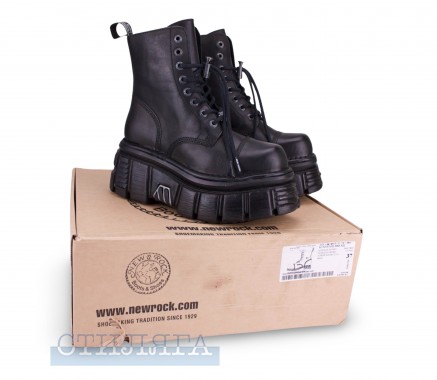 New Rock Ботинки New Rock Boot Black Tower With Laces M-NEWMILI083-S21 - Картинка 8