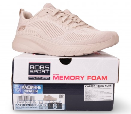 Skechers Кроссовки Skechers BOBS Sport Squad Chaos - Face Off 117209 NUDE розовые - Картинка 7