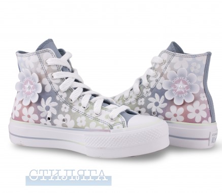 Converse Кеды Converse Chuck Taylor All Star Lift Gradient Flowers A14267C Grey - Картинка 2