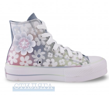 Converse Кеды Converse Chuck Taylor All Star Lift Gradient Flowers A14267C Grey - Картинка 3