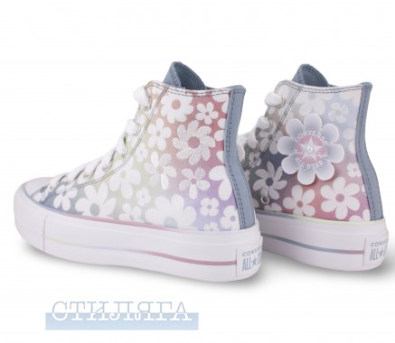Converse Кеды Converse Chuck Taylor All Star Lift Gradient Flowers A14267C Grey - Картинка 4