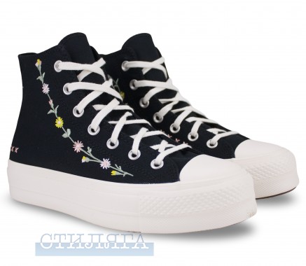 Converse Кеды Converse Chuck Taylor All Star Lift Hi Floral A15007C Black - Картинка 1