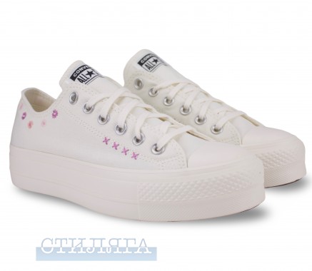 Converse Кеды Converse Chuck Taylor All Star Lift OX Floral A15008C White - Картинка 1