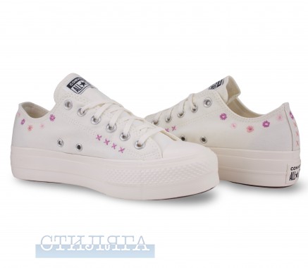 Converse Кеды Converse Chuck Taylor All Star Lift OX Floral A15008C White - Картинка 2