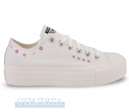 Converse Кеды Converse Chuck Taylor All Star Lift OX Floral A15008C White - Картинка 4