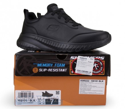 Skechers Кросівки Skechers Work Relaxed Fit: Squad Chaos SR - Rodey 108181 BLK чорні - Картинка 6