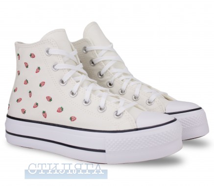 Converse Кеды Converse Chuck Taylor All Star Lift HI Strawberries A14934C Beige - Картинка 1