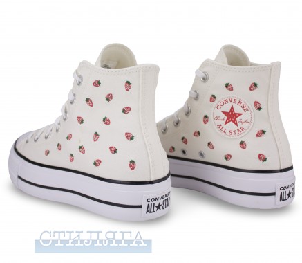 Converse Кеды Converse Chuck Taylor All Star Lift HI Strawberries A14934C Beige - Картинка 4