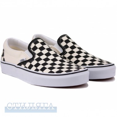 Vans Сліпони Vans Checkerboard Classic Slip-on VN000EYEBWW1 (vx85) White/black - Картинка 1