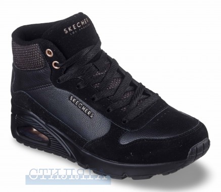 Skechers Ботинки Skechers UNO - Stacre Shine 177181 BBK чёрные - Картинка 2