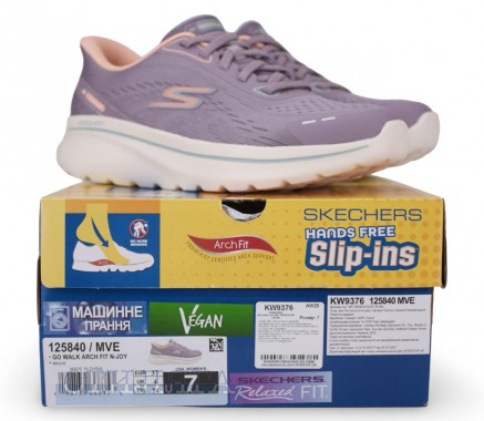 Skechers Кроссовки Skechers Slip-ins: GO WALK Arch Fit N-Joy 125840 MVE фиолетовые - Картинка 6