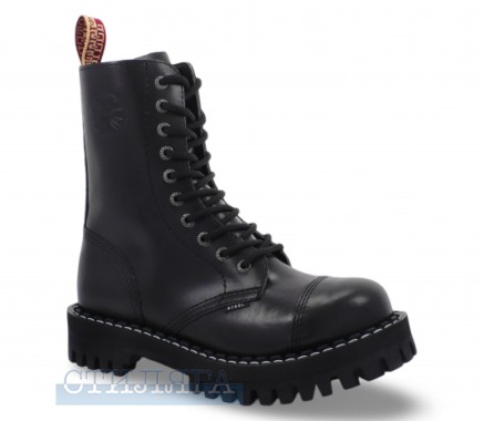 Steel Ботинки Steel на 10 люверсів 105-106/OM/B (MONSTER) Black - Картинка 2