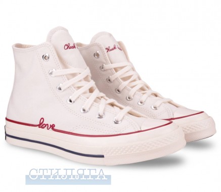 Converse Кеди Converse Chuck 70 HI Valentine's Day A19060C білі - Картинка 1