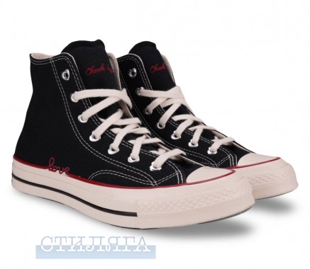 Converse Кеды Converse Chuck 70 HI Valentine's Day A19061C чёрные - Картинка 1