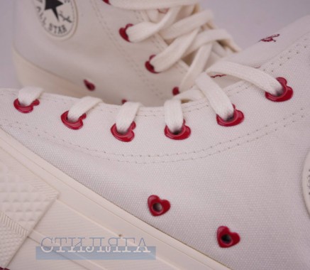 Converse Кеды Converse Chuck Taylor All Star Lift HI Valentine's Day A19058C белые - Картинка 9