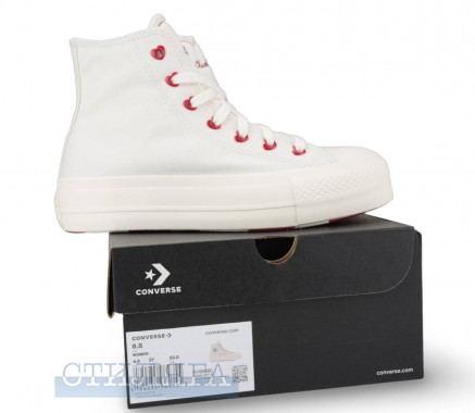 Converse Кеды Converse Chuck Taylor All Star Lift HI Valentine's Day A19058C белые - Картинка 10