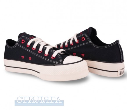 Converse Кеды Converse Chuck Taylor All Star Lift OX Valentine's Day A19059C чёрные - Картинка 2