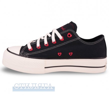 Converse Кеды Converse Chuck Taylor All Star Lift OX Valentine's Day A19059C чёрные - Картинка 4
