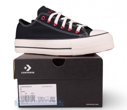 Converse Кеды Converse Chuck Taylor All Star Lift OX Valentine's Day A19059C чёрные - Картинка 12