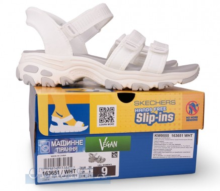 Skechers Босоніжки Skechers Slip-ins: D'Lites Sandal 163651 WHT білі - Картинка 7