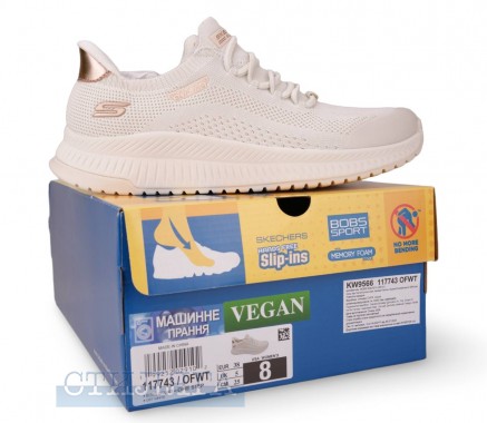 Skechers Кроссовки Skechers Slip-ins: BOBS Squad 4 117743 OFWT бежевые - Картинка 7